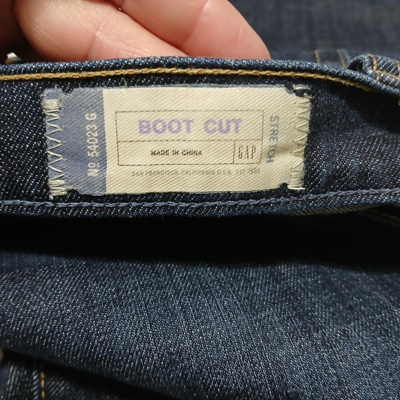 GAP Women's Bootcut Jeans Dark‎ Wash Stretch Denim Size 8 - Picture 3 of 8
